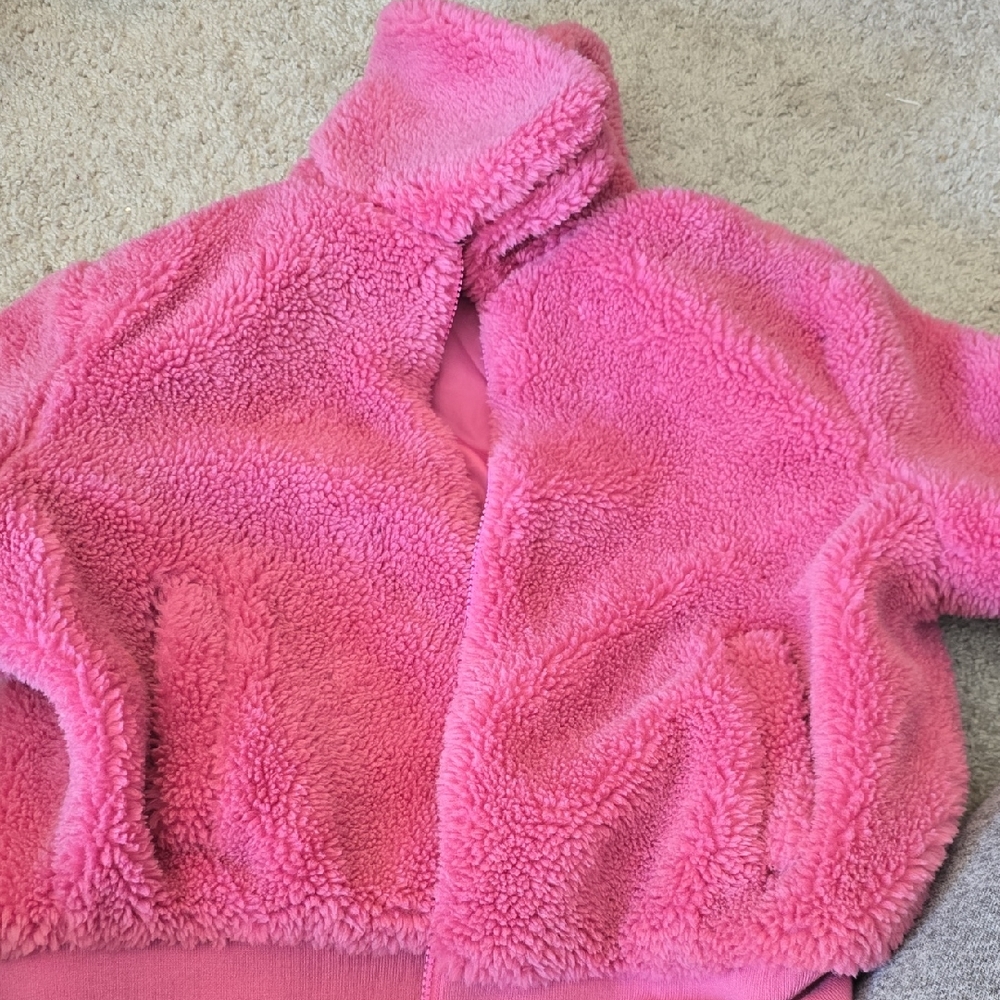 New York & Company Pink Teddy Jacket